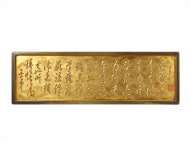 錾刻工艺中的书法笔意与金属质感
