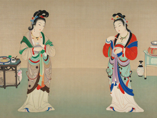 对称式构图在重彩工笔内画中的视觉平衡逻辑