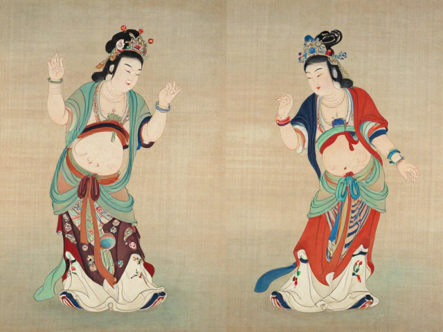人物神态刻画与对称布局中的动态平衡