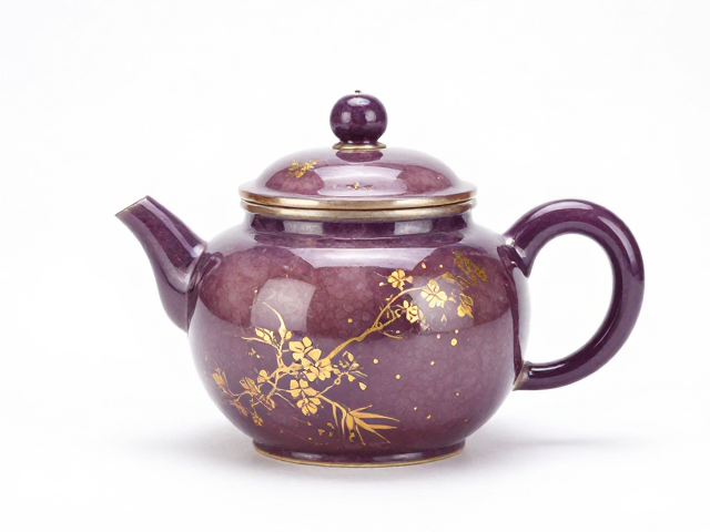 金彩点缀在紫色系内画中的艺术功能