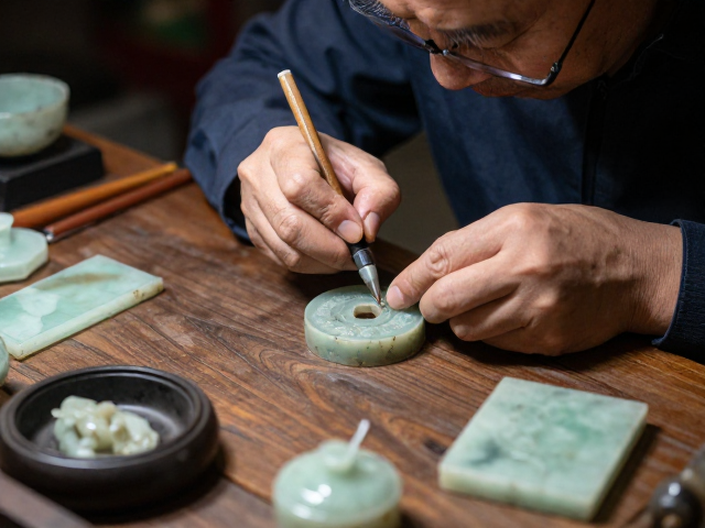 玉器与文房雅玩的精工细作
