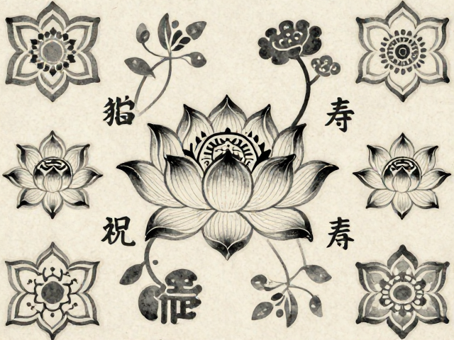 莲花纹样的文化隐喻与形态演变