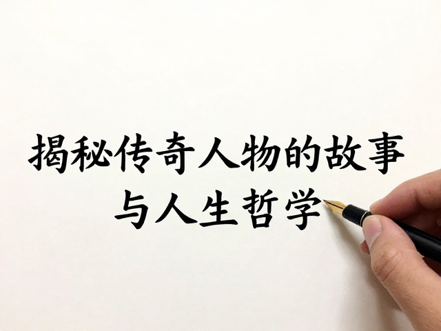 传奇人物与笔尖的哲学投射