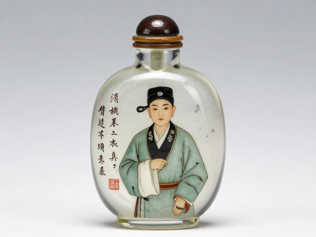 玻璃内画鼻烟壶的微观工艺与谭鑫培题材的独特性