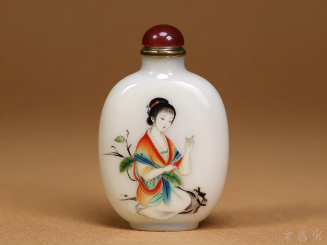 秋香色调与内画工艺的视觉共鸣