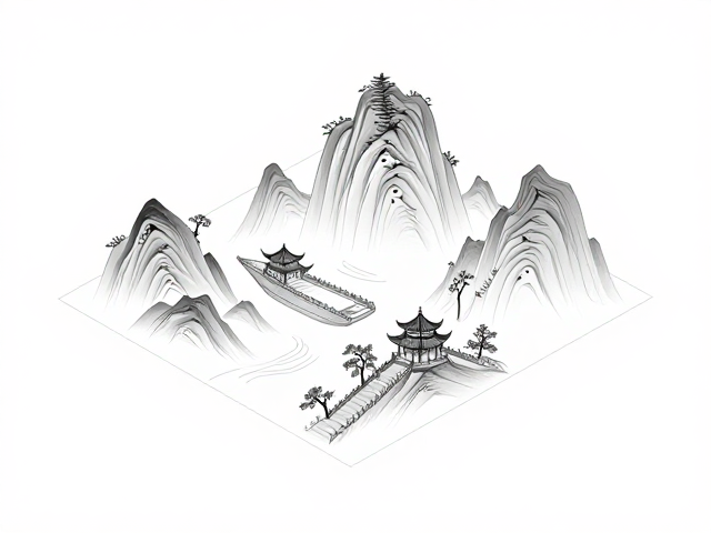 山水意境在三维空间中的几何构建
