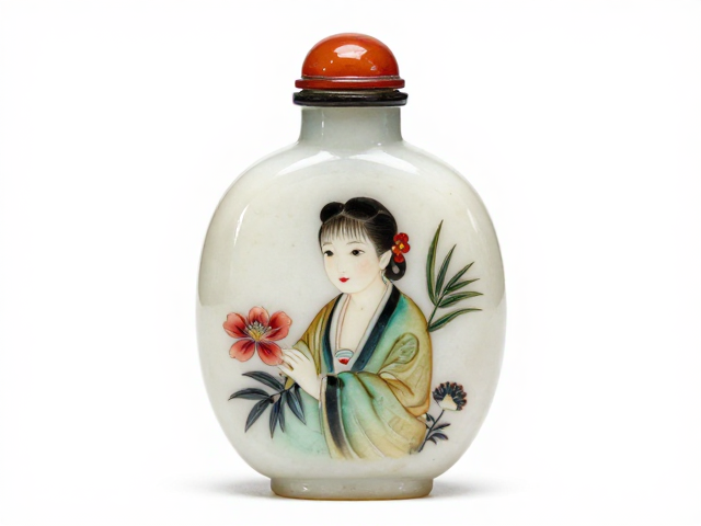 双色套色内画鼻烟壶的视觉层次与色彩逻辑