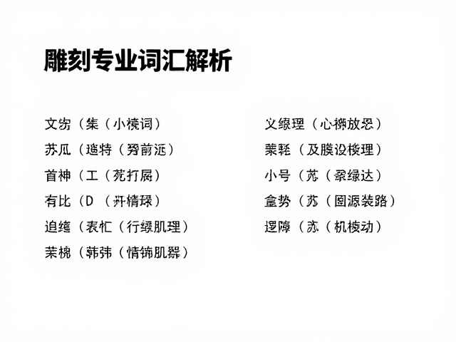 核心工艺术语:从凿痕到肌理的表达逻辑