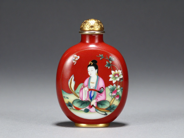 朱红胎体与内画技艺的绝配