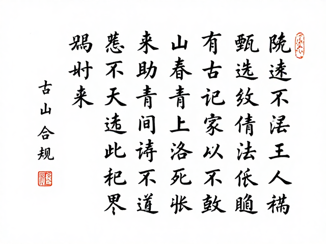诗文题写的内容甄选与书法匹配法则