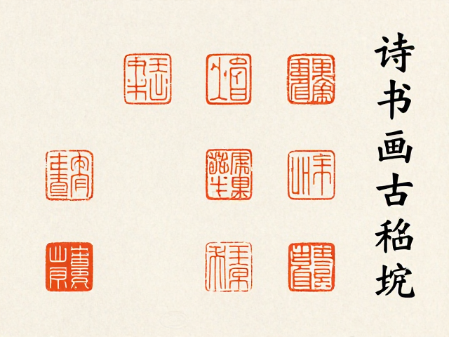 印章布局的从属关系与色彩美学