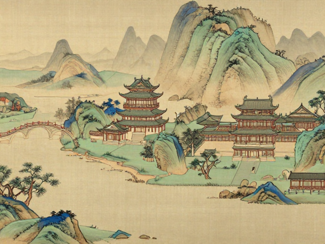 清道光线装图谱,山水楼阁古韵之美与历史价值解析