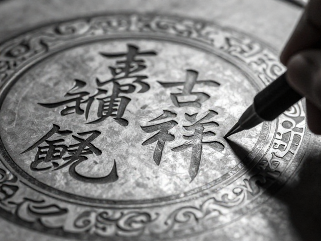 錾刻与书法的视觉张力