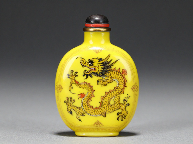 明黄龙纹内画鼻烟壶的艺术渊源与历史背景