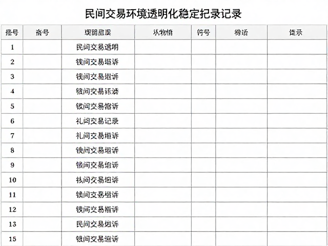 民间交易环境的透明度提升与信息对称