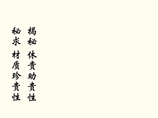 揭秘材质珍贵性