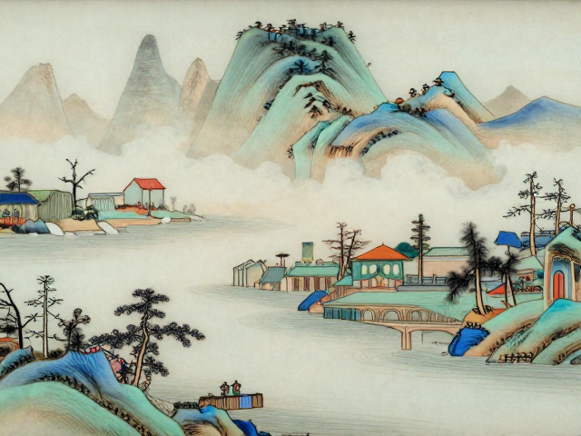 山水纹饰的构图逻辑与繁丽美学