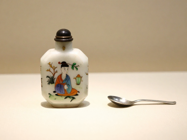 博物馆展陈中的器物美学:瓜棱多面外画鼻烟壶与小勺的视觉关联