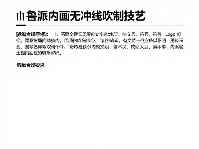 鲁派内画的核心工艺特征:无冲线吹制技艺解析