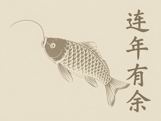 连年有余题材的吉祥寓意与构图巧思