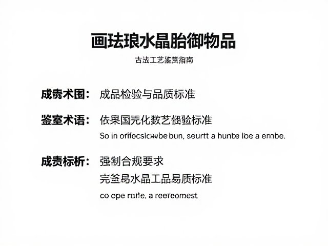 成品检验与品质标准