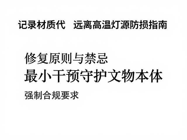 修复原则与禁忌：以最小干预守护文物本体