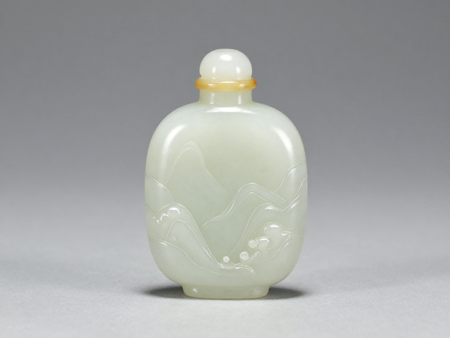 和田玉精工山水纹鼻烟壶的艺术渊源