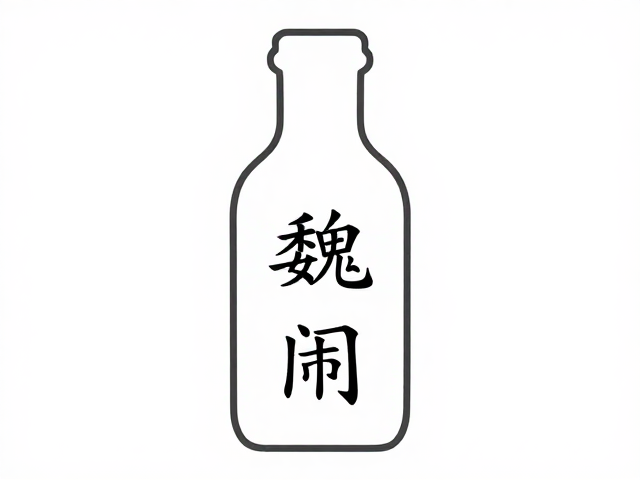 魏碑体笔画特征与瓶身线条的几何呼应