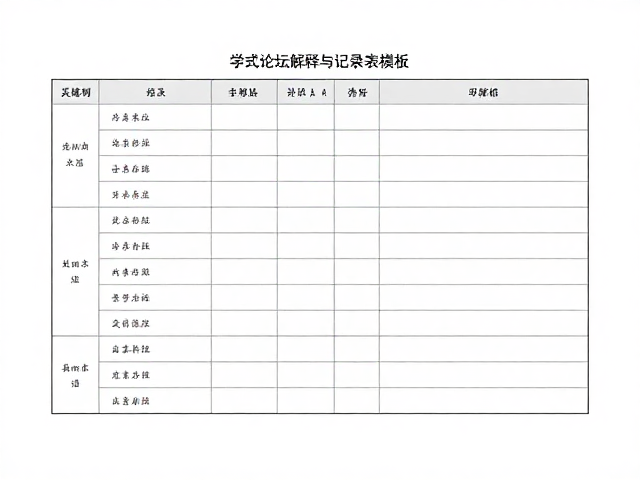 记录表模板的设计原则与字段解析