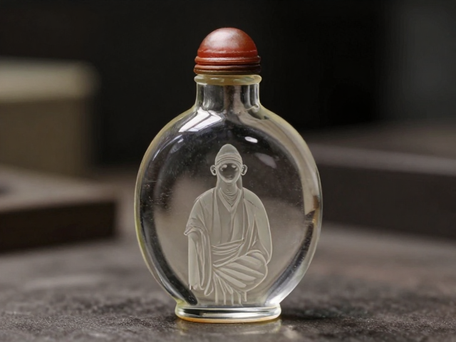 玻璃熔制内画鼻烟壶，保持适度湿度，尽显低调内敛之美