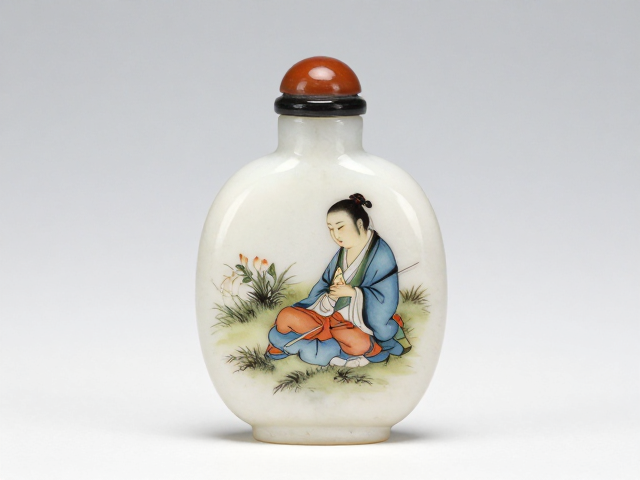 椭圆弧面鼻烟壶的内画工艺特征