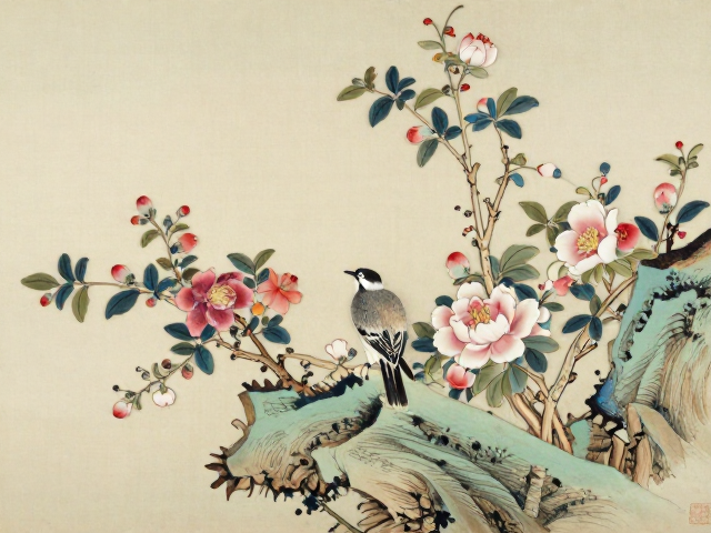 花鸟题材下的微观艺术盛宴与细节雕琢