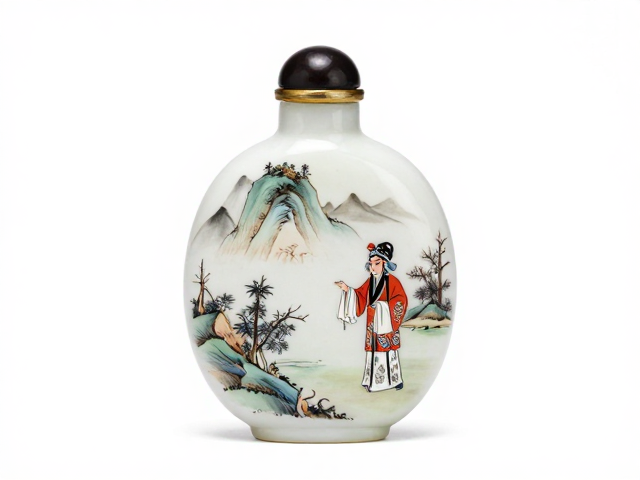 内画鼻烟壶中的山水意境与空间构建