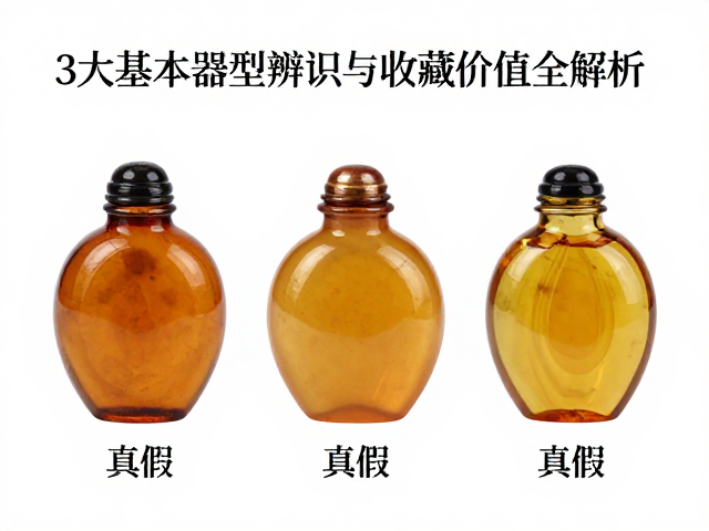 琥珀鼻烟壶的材质基底与真伪甄别