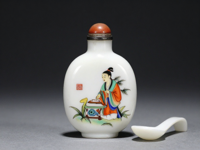 仿古礼器鼻烟壶外画工艺的视觉还原逻辑