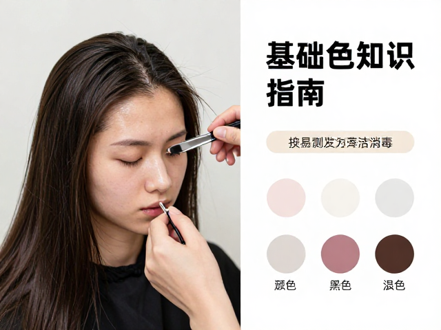 染发前皮肤过敏测试流程与操作台清洁消毒,附基础色认知指南