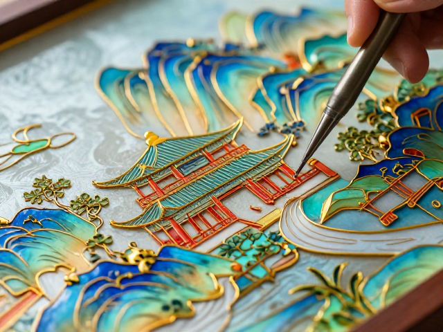 掐丝珐琅的基底处理与掐丝成型