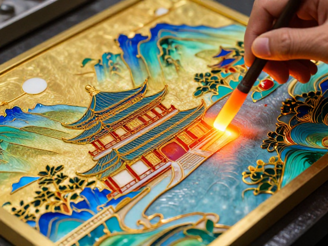 高温烧制与磨光镀金