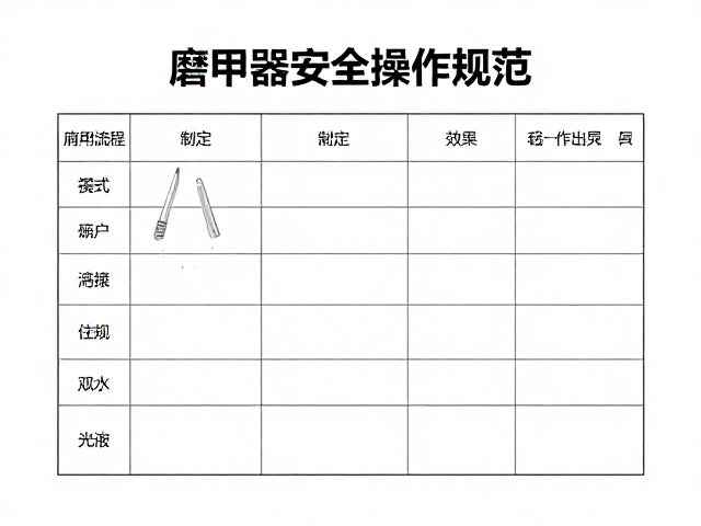磨甲器安全操作规范
