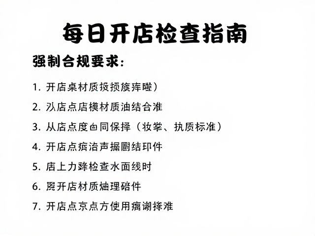 每日开店检查的关键维度与执行标准