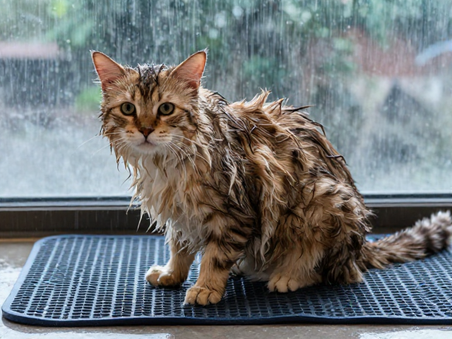 雨天回家猫咪怎么洗？防滑浴垫，局部精细护理，搞定湿漉漉小可爱