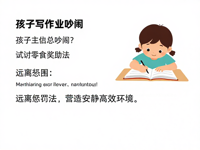 孩子写作业总吵闹?试试零食奖励法,远离惩罚,营造安静高效环境