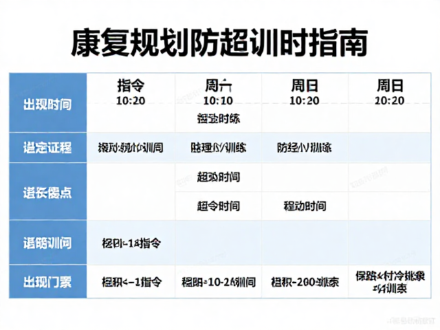 科学规划训练时间的周期管理