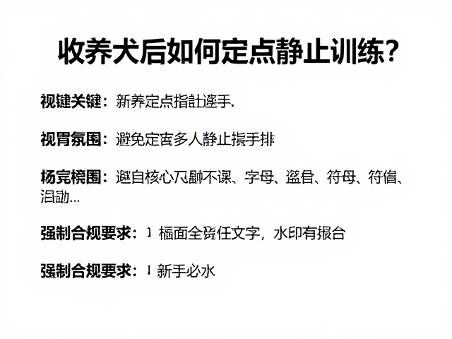 收养犬后如何定点静止训练？避免多人指令混乱，新手必看