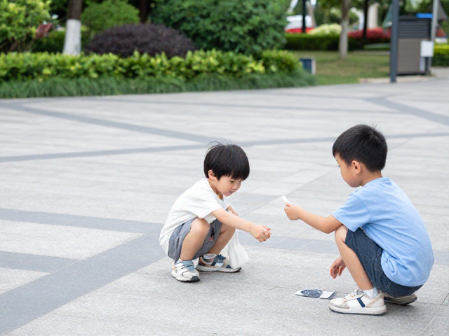带娃逛公园不费妈！3招让孩子在广场安静等待，解放双手