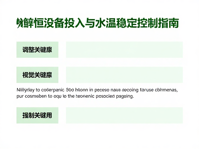 季节性调整与维护周期管理