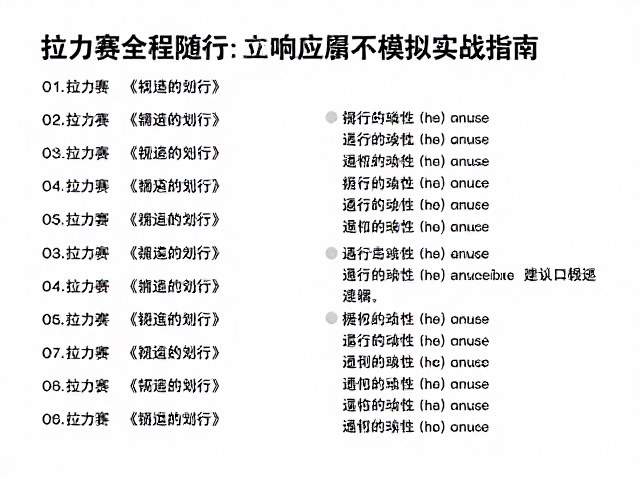拉力赛全程随行，口令响应与赛道模拟实战指南