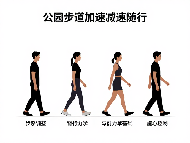 如何在公园步道加速减速随行？走姿调整与注意事项
