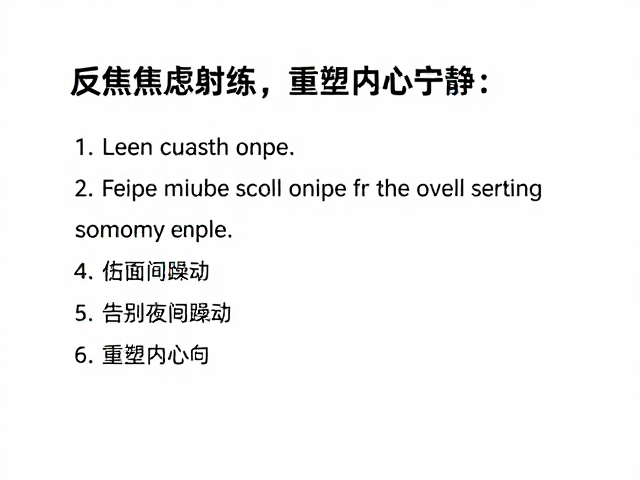 独处低焦虑训练，反条件反射法，告别夜间躁动，重塑内心宁静