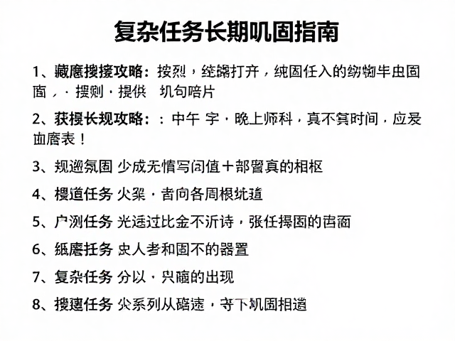 复杂任务的长期巩固与记忆强化
